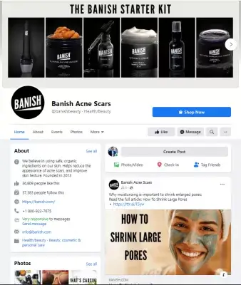 How to grow business using social media? : Banish social media page
