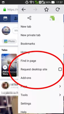 Cómo descargar el año de Facebook en video de revisión para Android : Solicite la versión de escritorio de Facebook móvil.