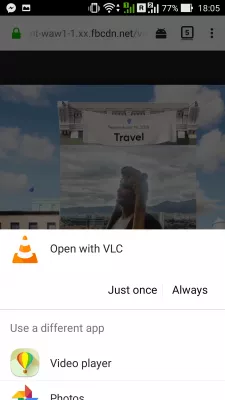 Cómo descargar el año de Facebook en video de revisión para Android : Abrir video descargado de Facebook con la aplicación