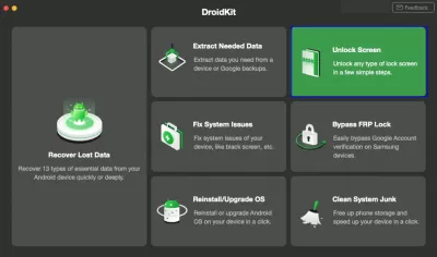 IMobie Droid Kit Review (Screen Unlock) : DroidKit main screen
