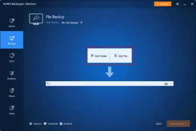 3 Methods to Upgrade to Windows 11 and Keep Files Easily : Then you can click Add File or Add Folder to select the files or folders to be backed up.