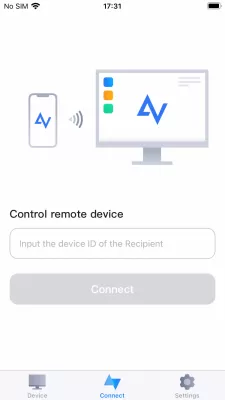 An Easy Way to Remotely Access PC from PC or iPhone : Step 2. Open AnyViewer iOS app, then go to the Connect tab on the lower-middle of the screen.